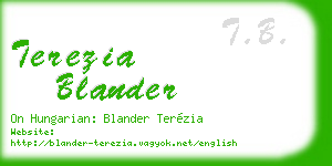 terezia blander business card